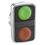 Schneider Electric Harmony XB4 Series Green and Red Momentary Push Button Head, 22mm Cutout