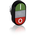 ABB MPD2 Series Green, Red Momentary Push Button Head, 22.5mm Cutout