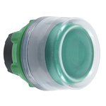 Schneider Electric Harmony XB5 Series Green Illuminated Spring Return Push Button Head, 22mm Cutout, IP66, IP67