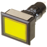 EAO Yellow Illuminated Latching Push Button Head, IP65