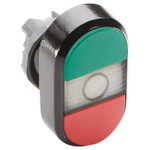 ABB Modular Series Green, Red Momentary Push Button Head, 22mm Cutout, IP66