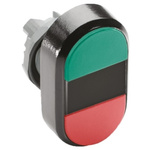 ABB Modular Series Green, Red Momentary Push Button Head, 22mm Cutout, IP66