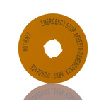 Eaton Legend Plate for Use with M22 Series Modular Push Buttons, Arrêt d'urgence - Emergency Stop - Arresto di