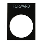 RS PRO Legend Plate for Use with Ptec Push Button, Forward