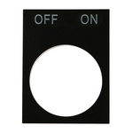 RS PRO Legend Plate for Use with Ptec Push Button, Off - On