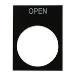 RS PRO Legend Plate for Use with Ptec Push Button, Open