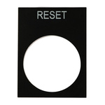 RS PRO Legend Plate for Use with Ptec Push Button, Reset