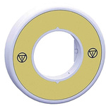 Schneider Electric Illuminated Unmarked Legend Ring for Use with Emergency Stop Mushroom Head Push-Button, EN ISO 13850
