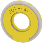Siemens EMERGENCY STOP backing plate, Not - Halt
