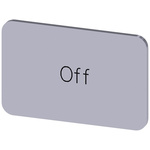 Siemens Labeling plate, Off