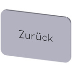 Siemens Labeling plate, Zurück