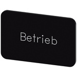 Siemens Labeling plate, Betrieb