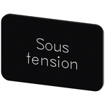 Siemens Labeling plate, Sous Tension