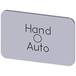 Siemens Labeling plate, Hand - O - Auto