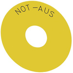 Siemens EMERGENCY STOP backing plate, Not - Aus