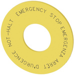 Siemens EMERGENCY STOP plate, Arrêt d'urgence - Emergency Stop - Emergenza - Not Halt