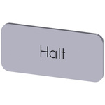 Siemens Labeling plate, Halt