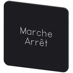 Siemens Labeling plate, Marche Arrêt
