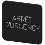Siemens Labeling plate, Arrêt d'urgence