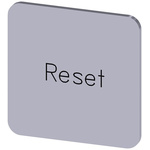 Siemens Labeling plate, Reset