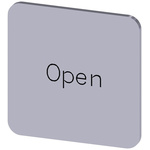 Siemens Labeling plate, Open