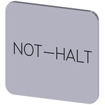Siemens Labeling plate, Not - Halt