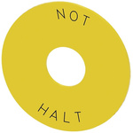 Siemens EMERGENCY STOP plate, Not - Halt