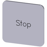 Siemens Labeling plate, Stop