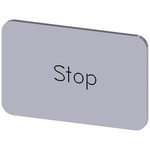 Siemens Labeling plate, Stop