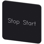 Siemens Labeling plate, Stop - Start
