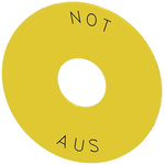 Siemens EMERGENCY STOP plate, Not - Aus