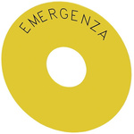 Siemens EMERGENCY STOP backing plate, Emergenza