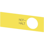 Siemens Labeling plate, Not - Halt