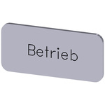 Siemens Labeling plate, Betrieb