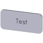 Siemens Labeling plate, Test