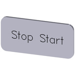 Siemens Labeling plate, Stop - Start