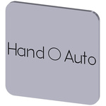 Siemens Labeling plate, Hand - O - Auto