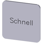 Siemens Labeling plate, Schnell