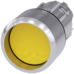 Siemens SIRIUS ACT Series Yellow Momentary Push Button Head, 22mm Cutout, IP66, IP67, IP69K