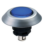 Schmersal NMLBL Series Blue Illuminated Momentary Push Button, 22.3mm Cutout, IP67, IP69K
