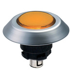Schmersal NMLGB Series Yellow Illuminated Momentary Push Button, 22.3mm Cutout, IP67, IP69K