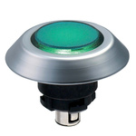 Schmersal NMLGN Series Green Illuminated Momentary Push Button, 22.3mm Cutout, IP67, IP69K