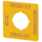 Eaton Emergency Stop Label for Use with Pushbuttons, Arresto di Emergenza - Arrêt d'urgence - Emergency Stop - Not Halt
