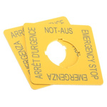 Eaton Label for Use with RMQ Titan Series, Arrêt d'urgence - Emergency Stop - Emergenza - Not-Aus