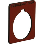 Schneider Electric Legend Plate for Use with 9001K Series, Emergency Stop