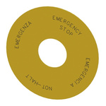 Siemens Round Backing Plate for Use with Emergency Stop Mushroom Push Button, Emergencia - Emergency Stop - Emergenza -