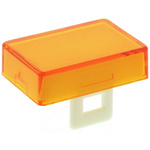Orange Rectangular Push Button Lens for use with Push Button Switch