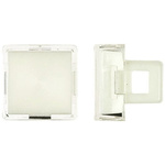 White Square Push Button Lens