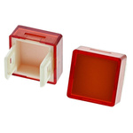 Red Square Push Button Lens