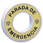 Schneider Electric Illuminated Marked Legend Ring for Use with Emergency Stop Mushroom Head Push-Button, Parada De